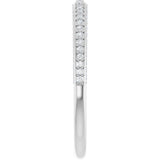 14K White Gold 1/3 CTW Natural Diamond Anniversary Band