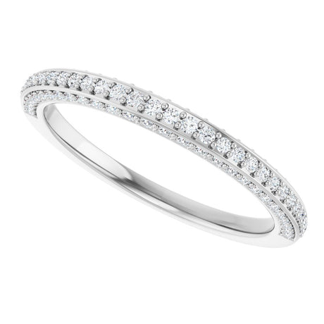 14K White Gold 1/3 CTW Natural Diamond Anniversary Band