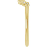 14K Yellow .025 CTW Natural Diamond Vintage-Inspired Contour Band