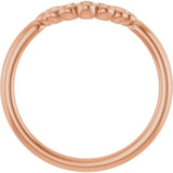 14K Rose .025 CTW Natural Diamond Vintage-Inspired Contour Band