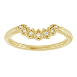 14K Yellow .025 CTW Natural Diamond Vintage-Inspired Contour Band