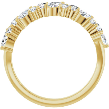 14K Yellow 3/4 CTW Lab-Grown Diamond Anniversary Band