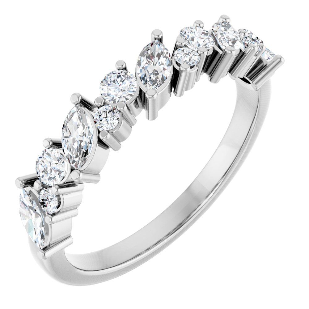14K White Gold 3/4 CTW Lab-Grown Diamond Anniversary Band