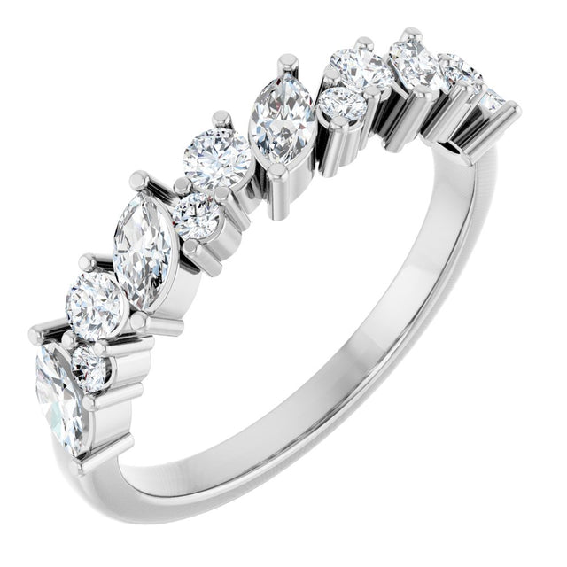 14K White Gold 3/4 CTW Lab-Grown Diamond Anniversary Band