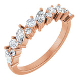 14K Rose 3/4 CTW Lab-Grown Diamond Anniversary Band