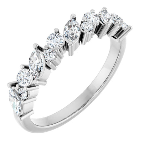 14K White Gold 3/4 CTW Lab-Grown Diamond Anniversary Band