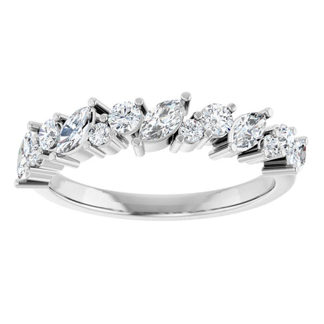 14K White Gold 3/4 CTW Lab-Grown Diamond Anniversary Band