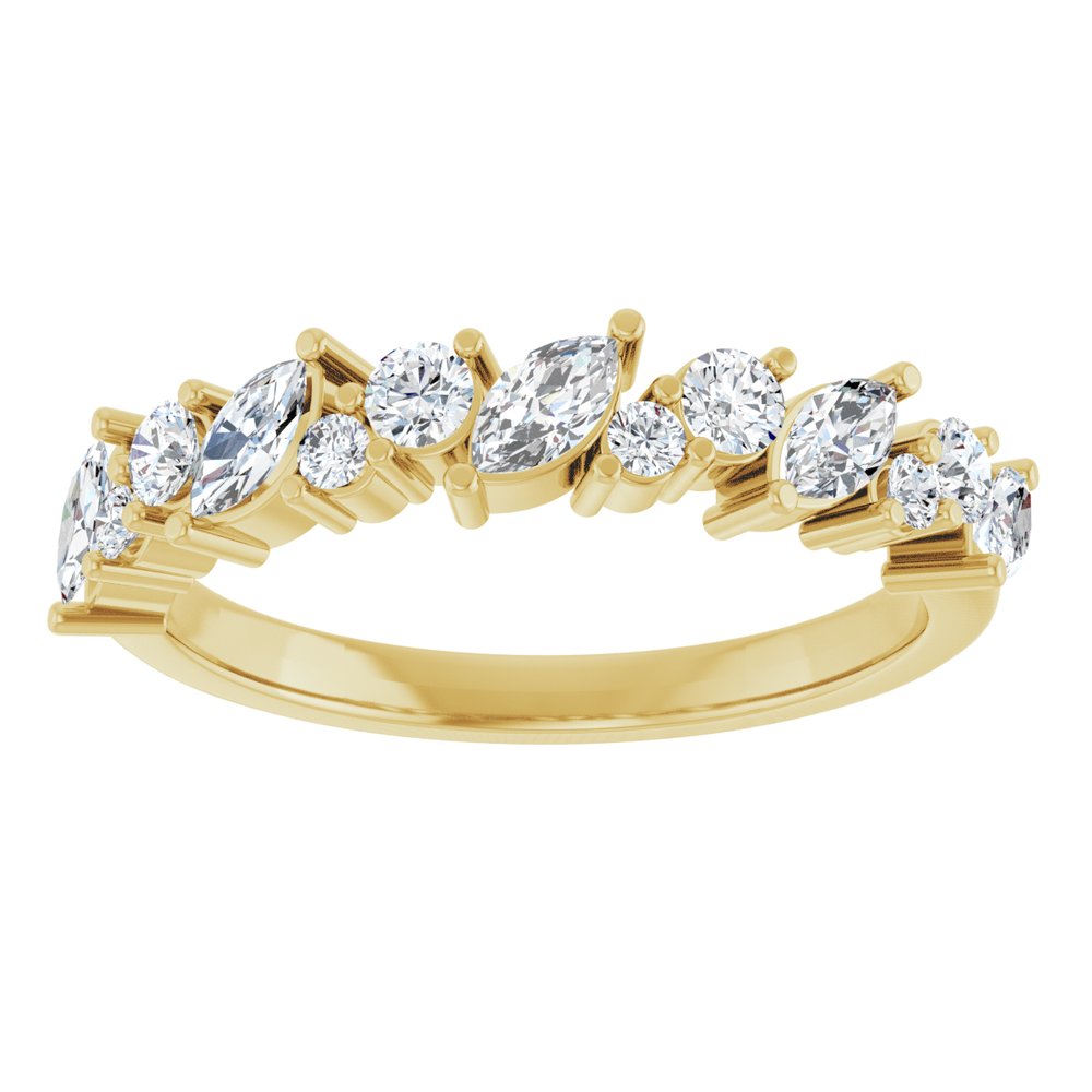 14K Yellow 3/4 CTW Lab-Grown Diamond Anniversary Band