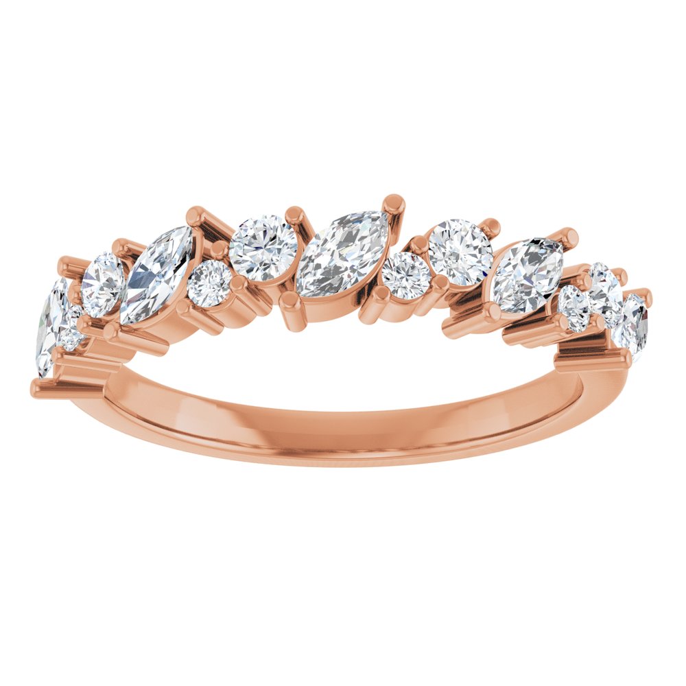 14K Rose Gold 3/4 CTW Lab-Grown Diamond Anniversary Band