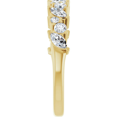 14K Yellow Gold 3/4 CTW Natural Diamond Anniversary Band
