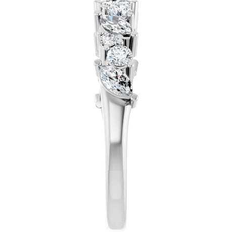 14K White Gold 3/4 CTW Natural Diamond Anniversary Band