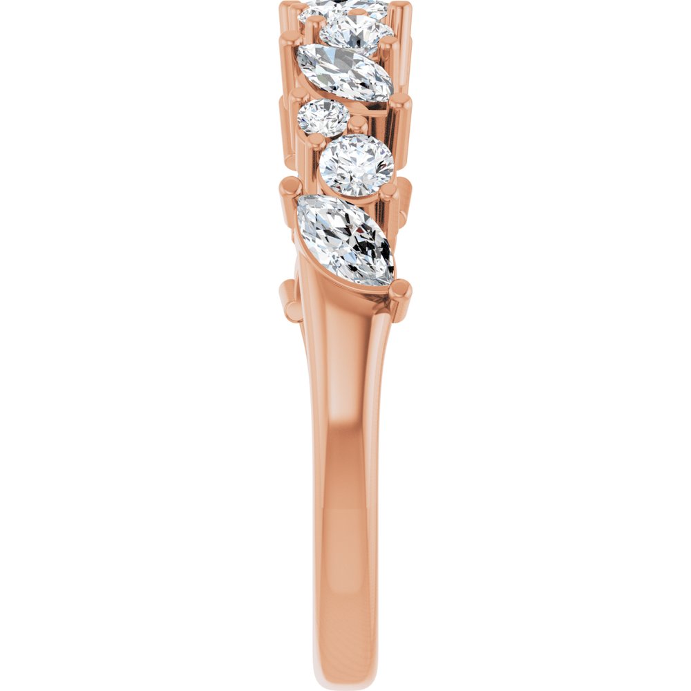 14K Rose 3/4 CTW Lab-Grown Diamond Anniversary Band