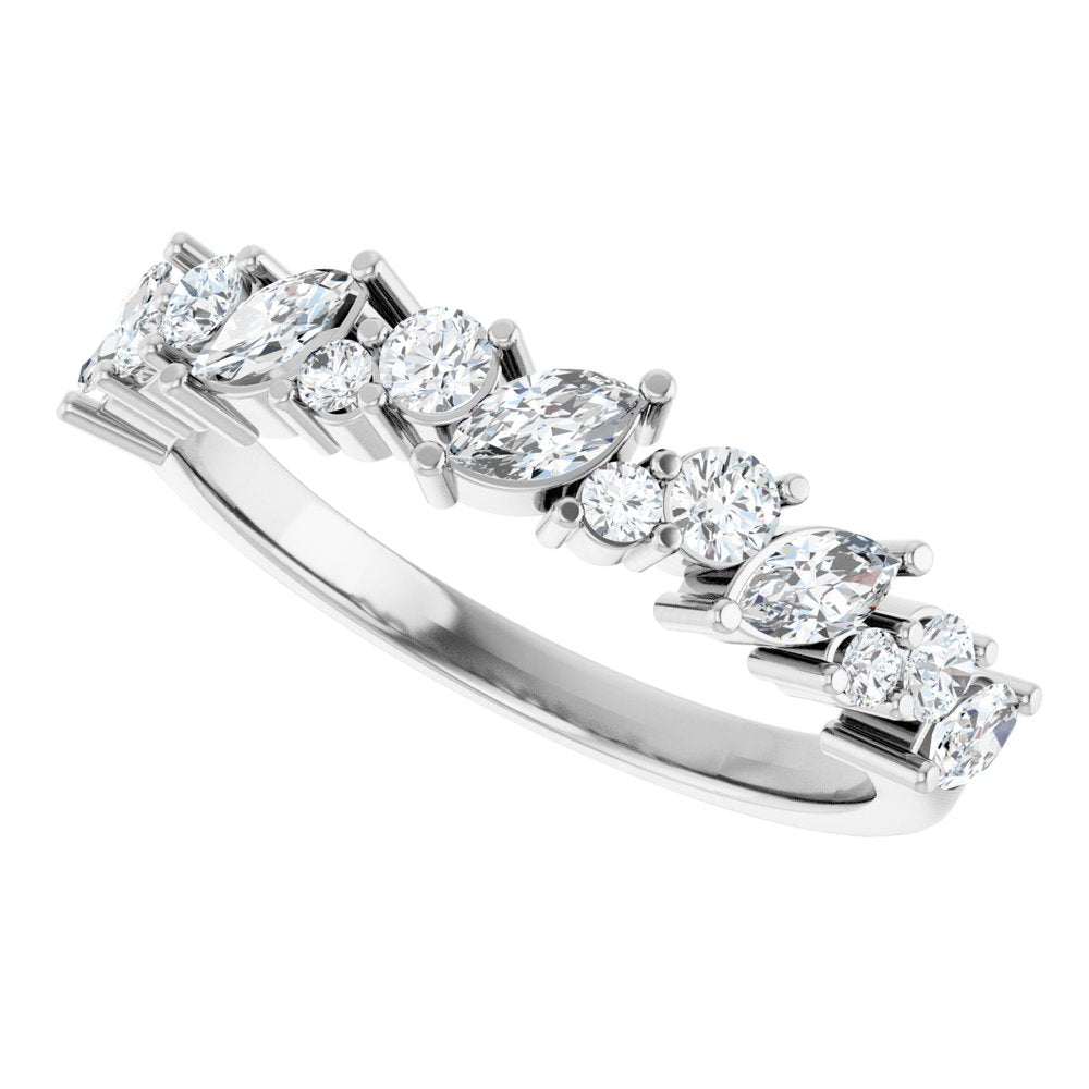 14K White Gold 3/4 CTW Lab-Grown Diamond Anniversary Band