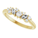 14K Yellow 1/3 CTW Natural Diamond Multi-Shape Ring