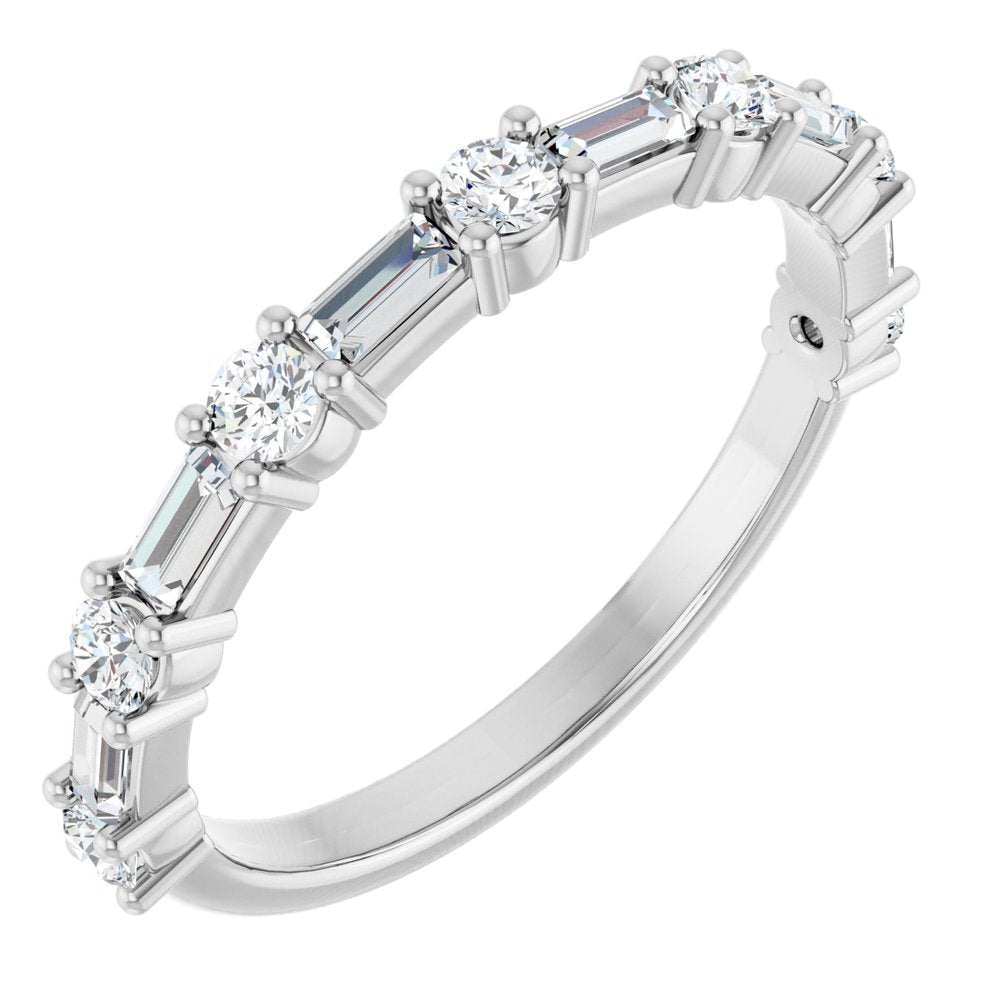 Platinum 5/8 CTW Natural Diamond Anniversary Band