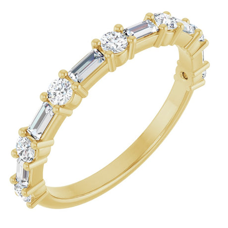 14K Yellow 5/8 CTW Natural Diamond Anniversary Band