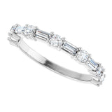 Platinum 5/8 CTW Natural Diamond Anniversary Band