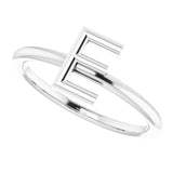Sterling Silver Initial E Ring