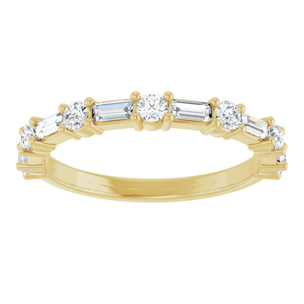 14K Yellow 5/8 CTW Natural Diamond Anniversary Band