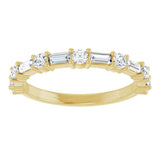 14K Yellow 5/8 CTW Natural Diamond Anniversary Band