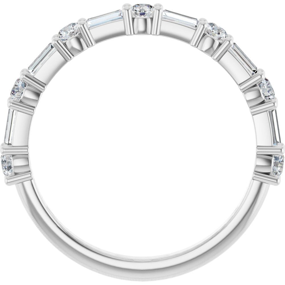 Platinum 5/8 CTW Natural Diamond Anniversary Band