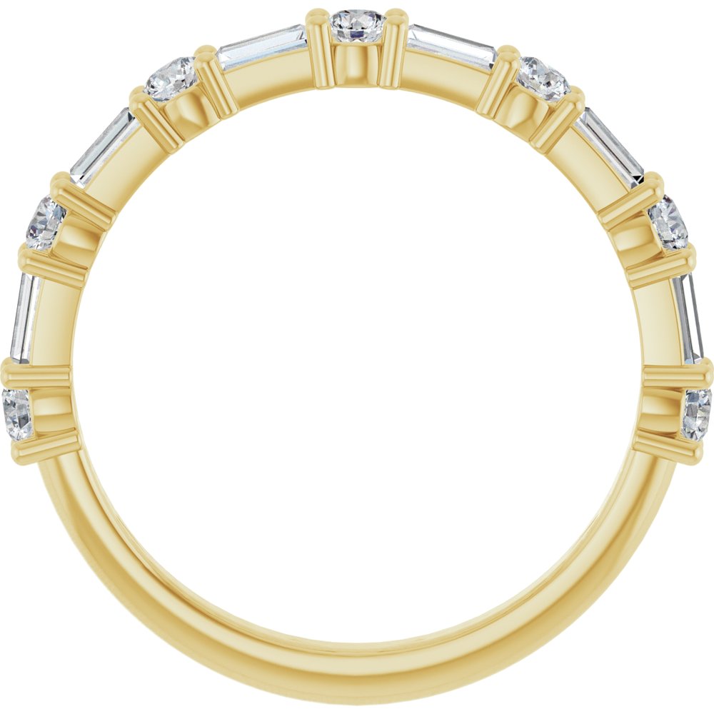 14K Yellow 5/8 CTW Natural Diamond Anniversary Band