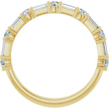 14K Yellow 5/8 CTW Natural Diamond Anniversary Band