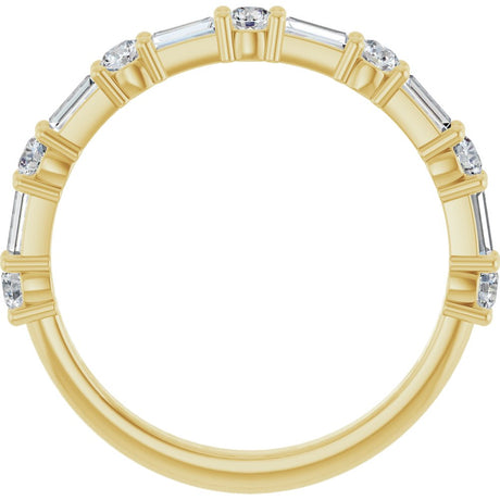 14K Yellow 5/8 CTW Natural Diamond Anniversary Band