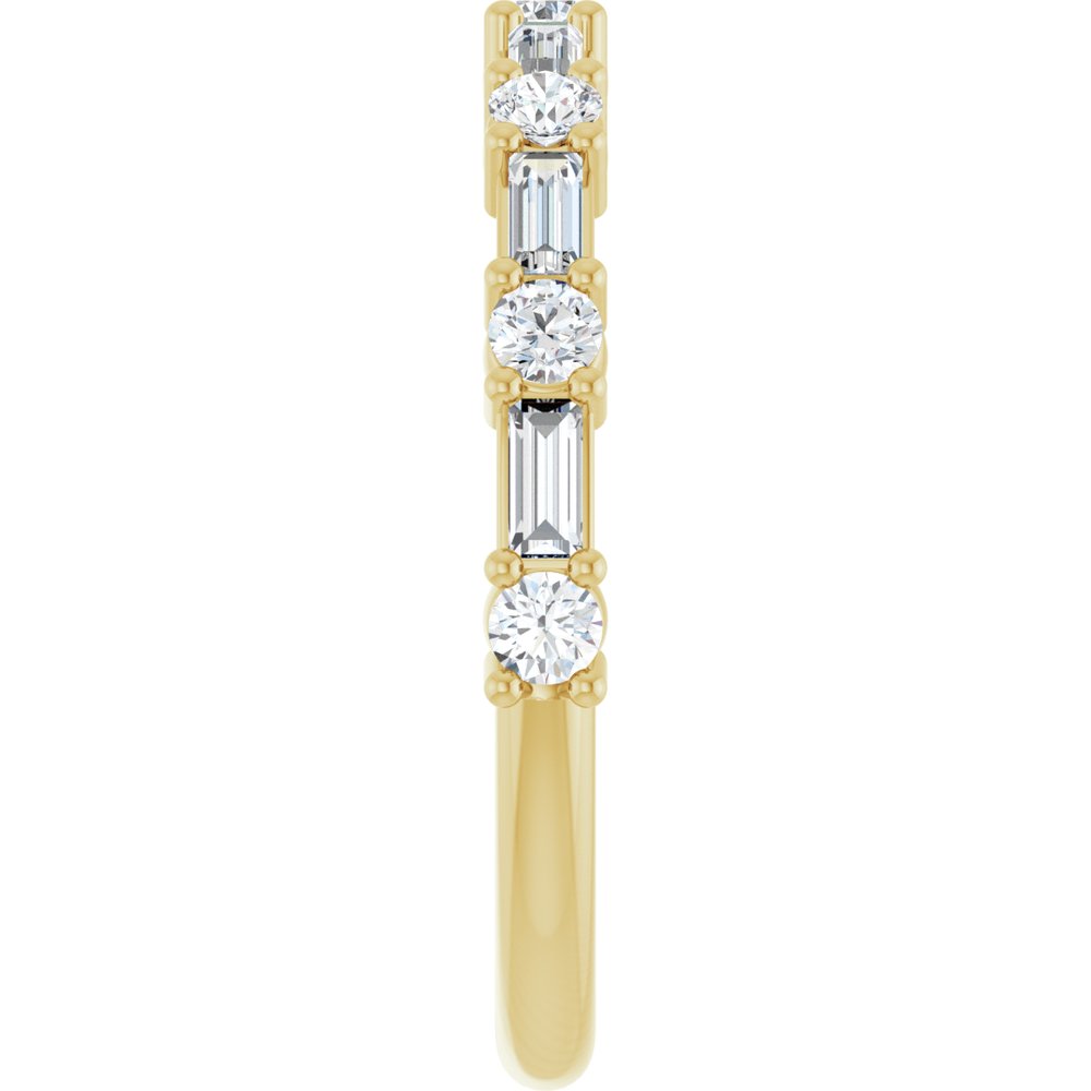 14K Yellow 5/8 CTW Natural Diamond Anniversary Band