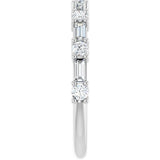 Platinum 5/8 CTW Natural Diamond Anniversary Band
