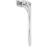 14K White Gold 1/5 CTW Lab-Grown Diamond Contour Band