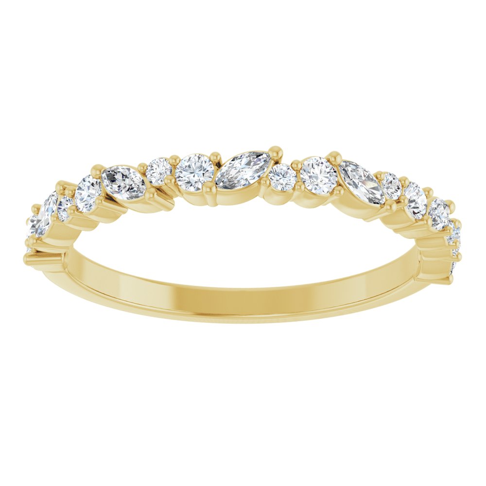 14K Yellow 1/3 CTW Natural Diamond Anniversary Band