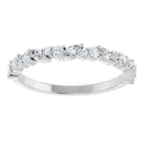 14K White 1/3 CTW Natural Diamond Anniversary Band