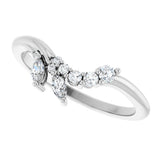 14K White Gold 1/5 CTW Lab-Grown Diamond Contour Band