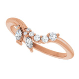 14K Rose Gold 1/5 CTW Natural Diamond Contour Band