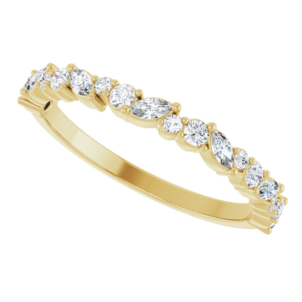 14K Yellow 1/3 CTW Natural Diamond Anniversary Band