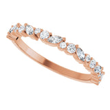 14K Rose 1/3 CTW Natural Diamond Anniversary Band