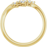 14K Yellow 1/5 CTW Natural Diamond Contour Band