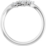 14K White Gold 1/5 CTW Lab-Grown Diamond Contour Band