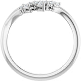 Platinum 1/5 CTW Natural Diamond Contour Band