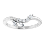 Platinum 1/5 CTW Natural Diamond Contour Band