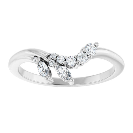 14K White Gold 1/5 CTW Lab-Grown Diamond Contour Band