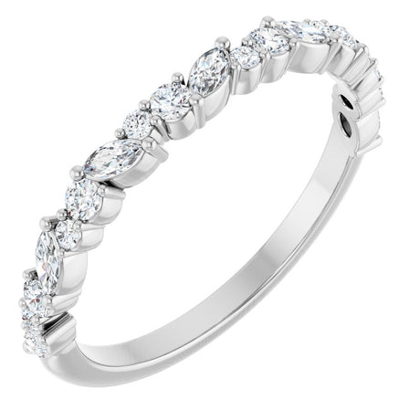 14K White 1/3 CTW Natural Diamond Anniversary Band