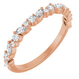 14K Rose 1/3 CTW Natural Diamond Anniversary Band