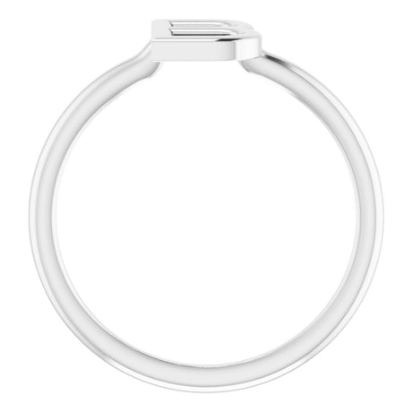 Sterling Silver Initial B Ring