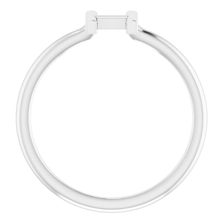 Sterling Silver Initial H Ring