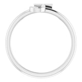 Sterling Silver Initial J Ring