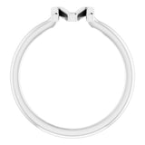 Sterling Silver Initial M Ring