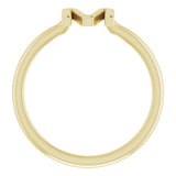 14K Yellow Initial M Ring
