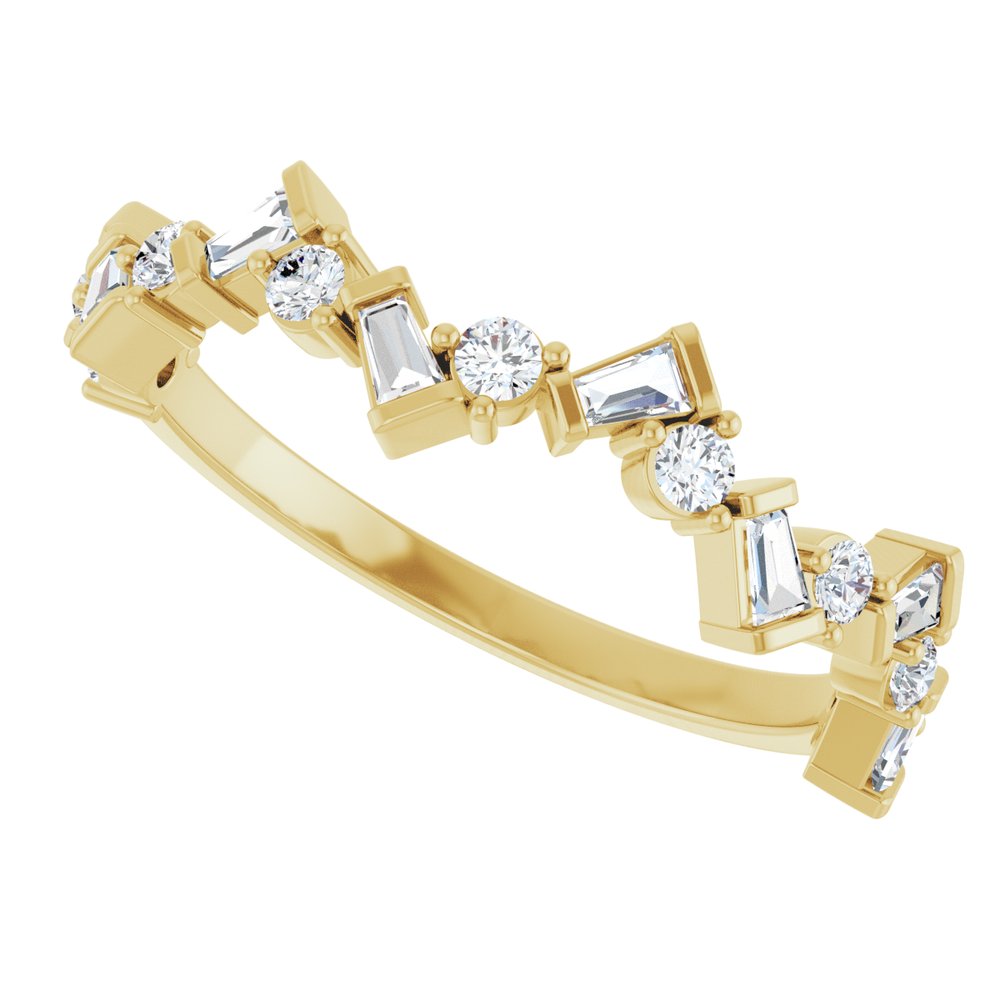 14K Yellow 1/3 CTW Natural Diamond Anniversary Band
